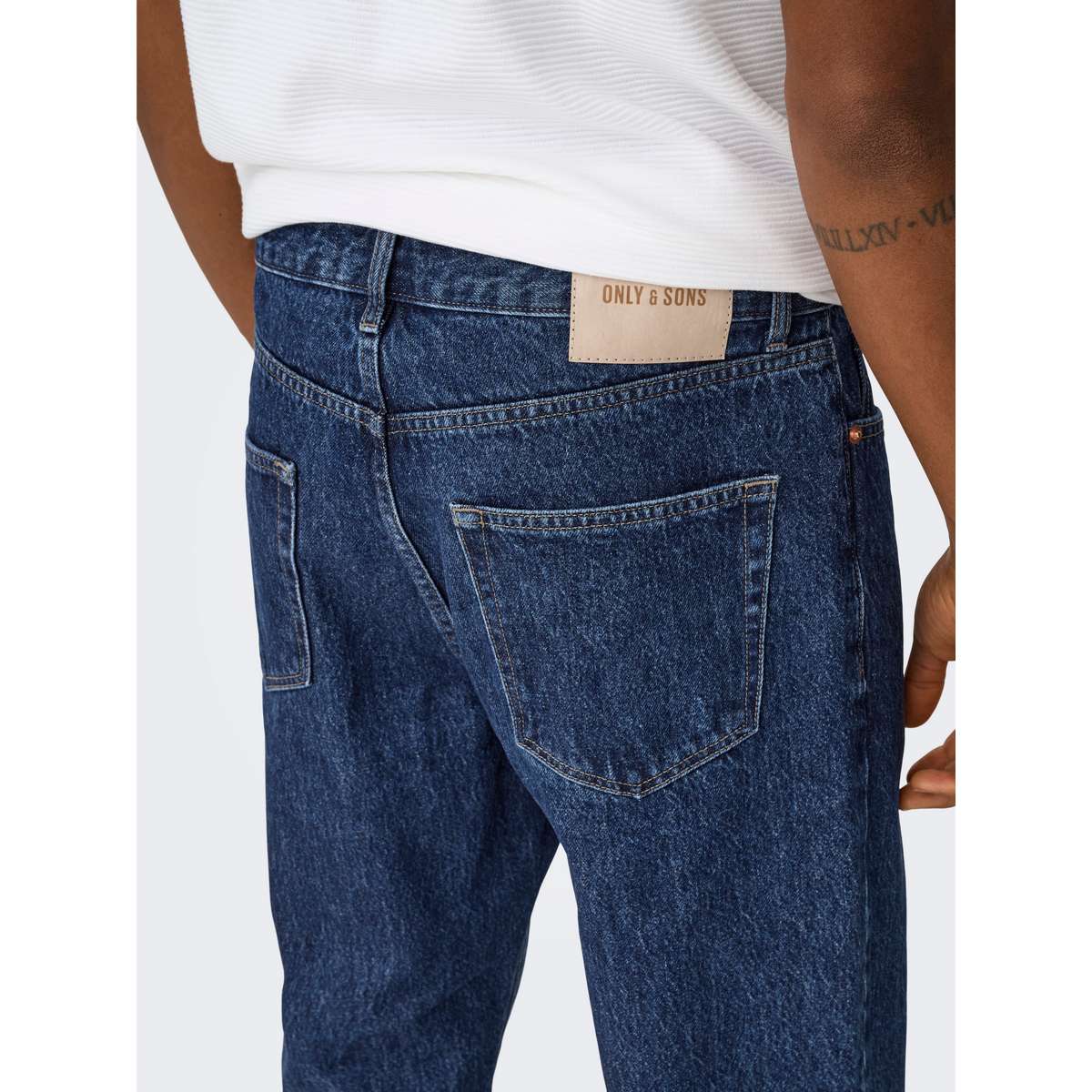 ONLY & SONS MEN΄S TYE HIGH RISE LOOSE FIT COTTON JEANS BLUE